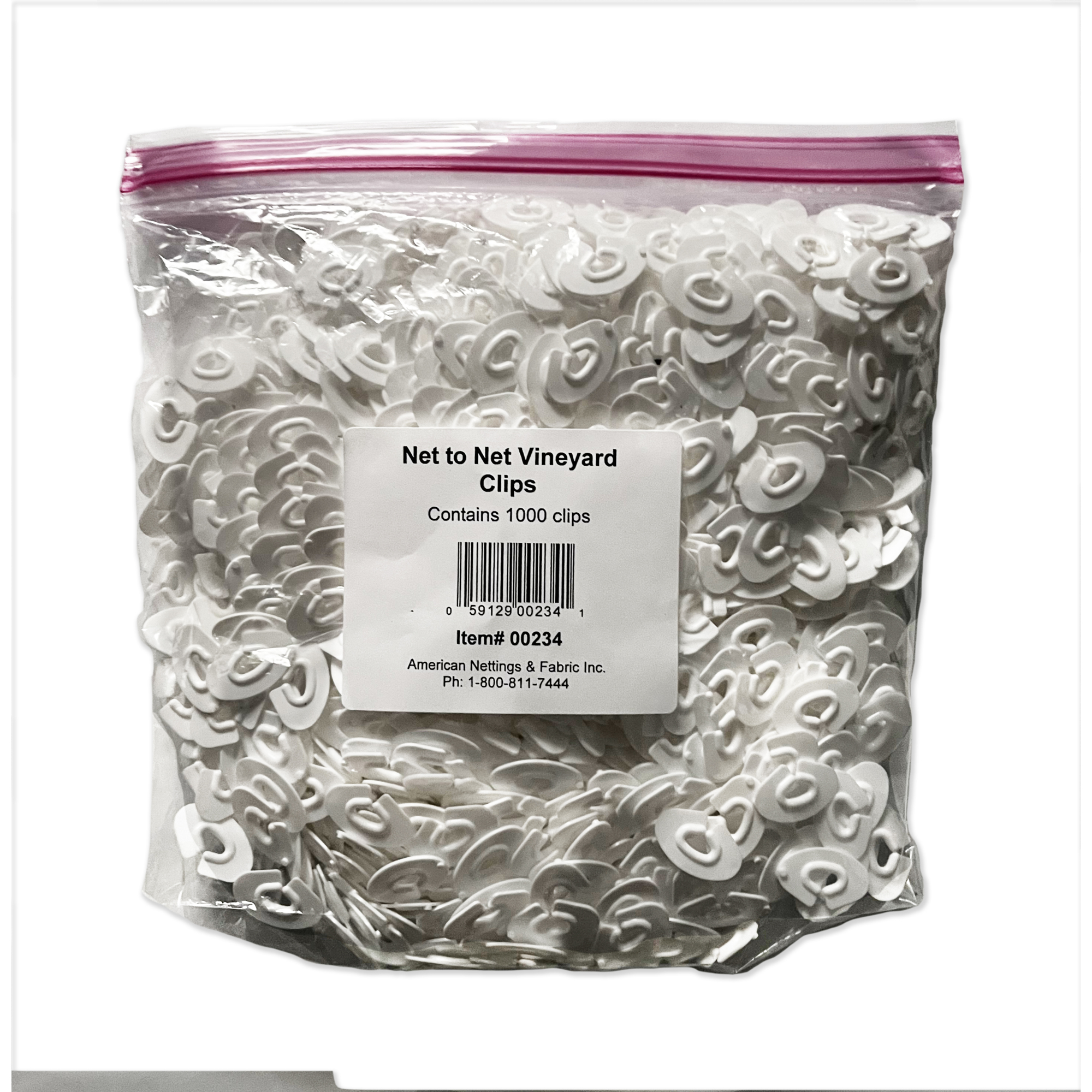 American Nettings & Fabric Net to Net Clips — 1000/Bag, Model# 00238